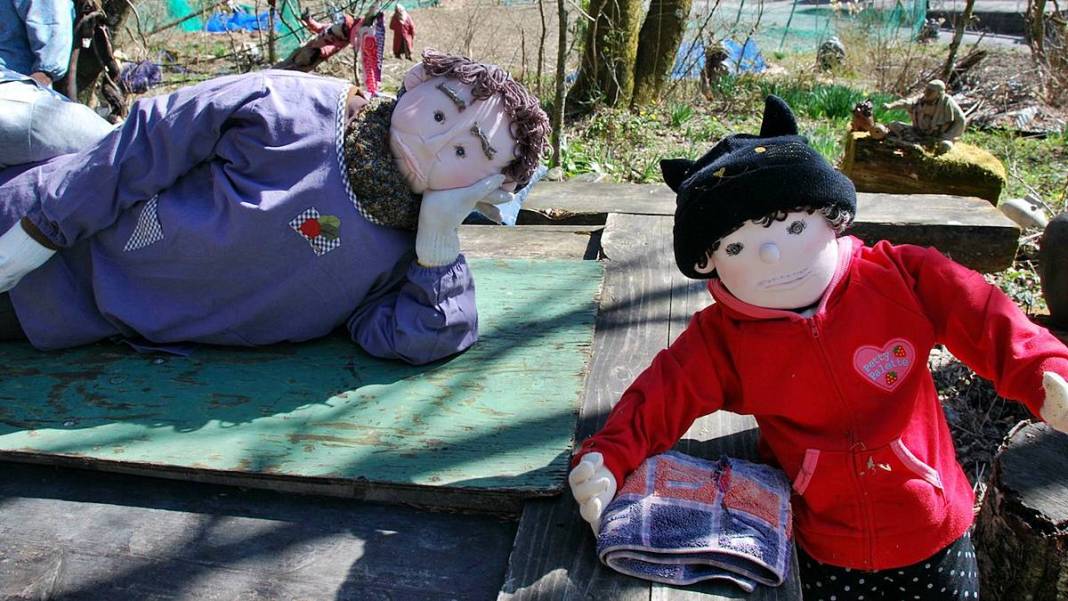 Bu köye gelenler gözlerine inanamıyor: Tüyler ürperten manzara! Hepsi yetişkin insan boyutlarında 44